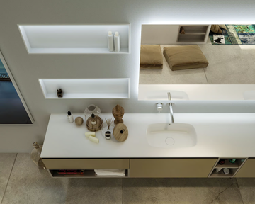 EMOTION - Double wall-mounted vanity unit by MOMA Design - view 3